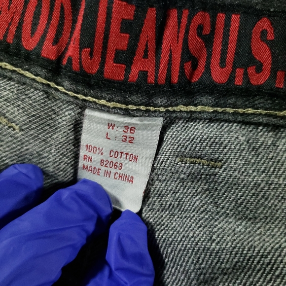 Broken in Dark Moda mens jeans 38/ 30. - Picture 4 of 8